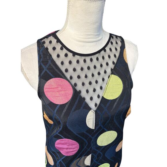 Anthropologie / Maeve Tilde Mod 60s Polka Dot Metallic Shift Dress - XSP - Picture 5 of 10